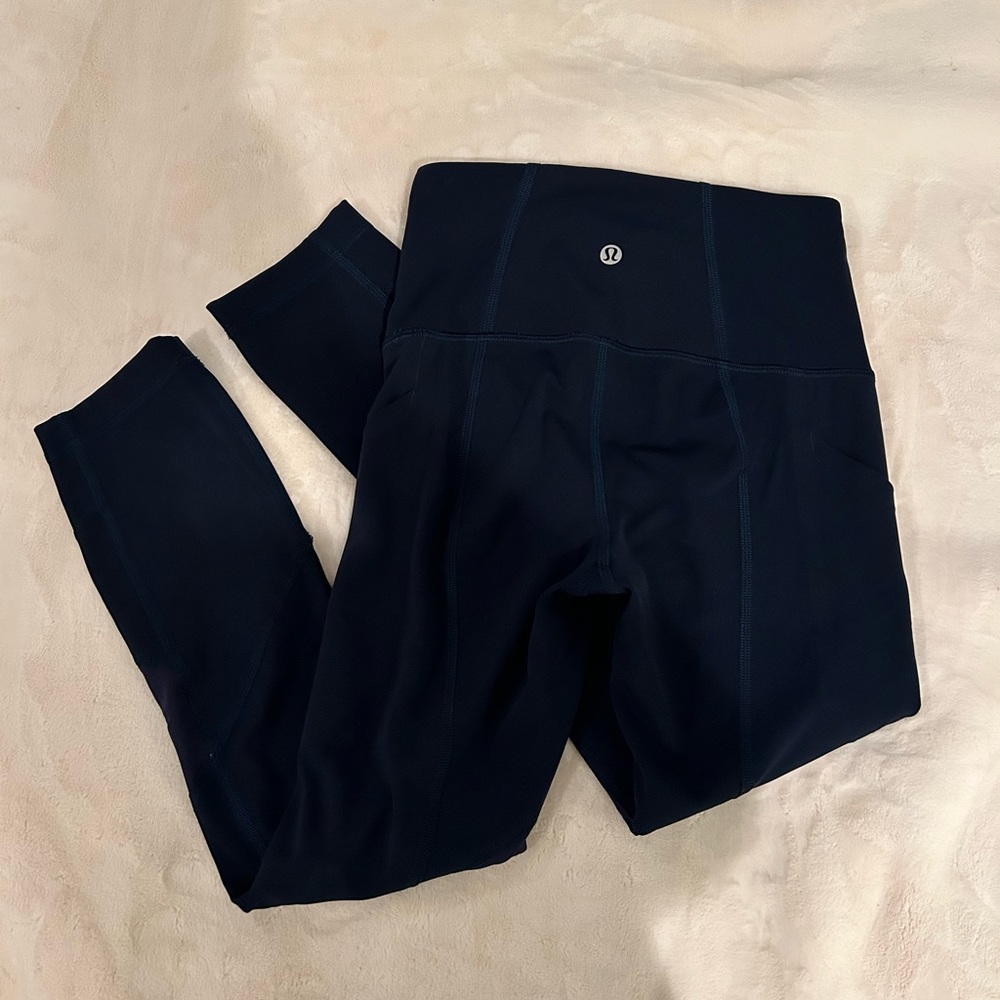 Navy Lululemon leggings size 0